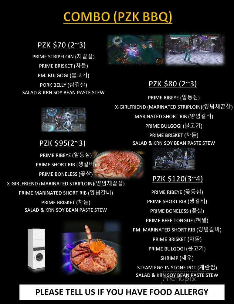 PZK BBQ - Los Angeles, CA menu_pic