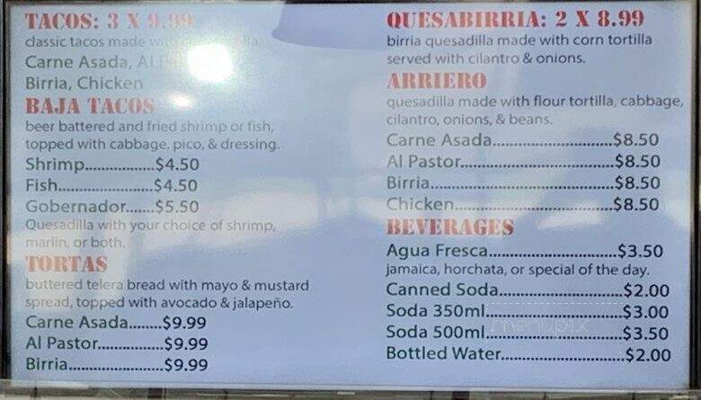 Q'Bole Tacos & Beer - Lomita, CA menu_pic