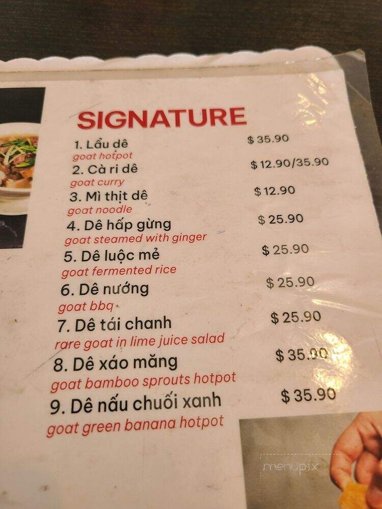Quan An 909 - Garden Grove, CA menu_pic