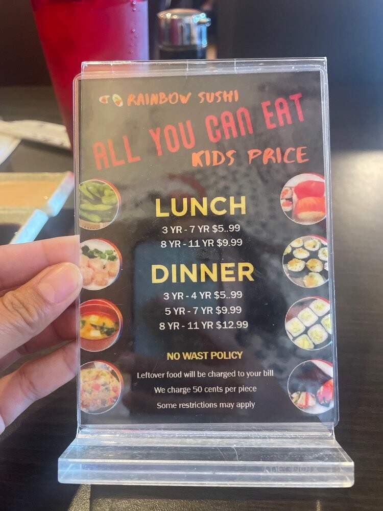 Rainbow Sushi - Jacksonville, FL menu_pic