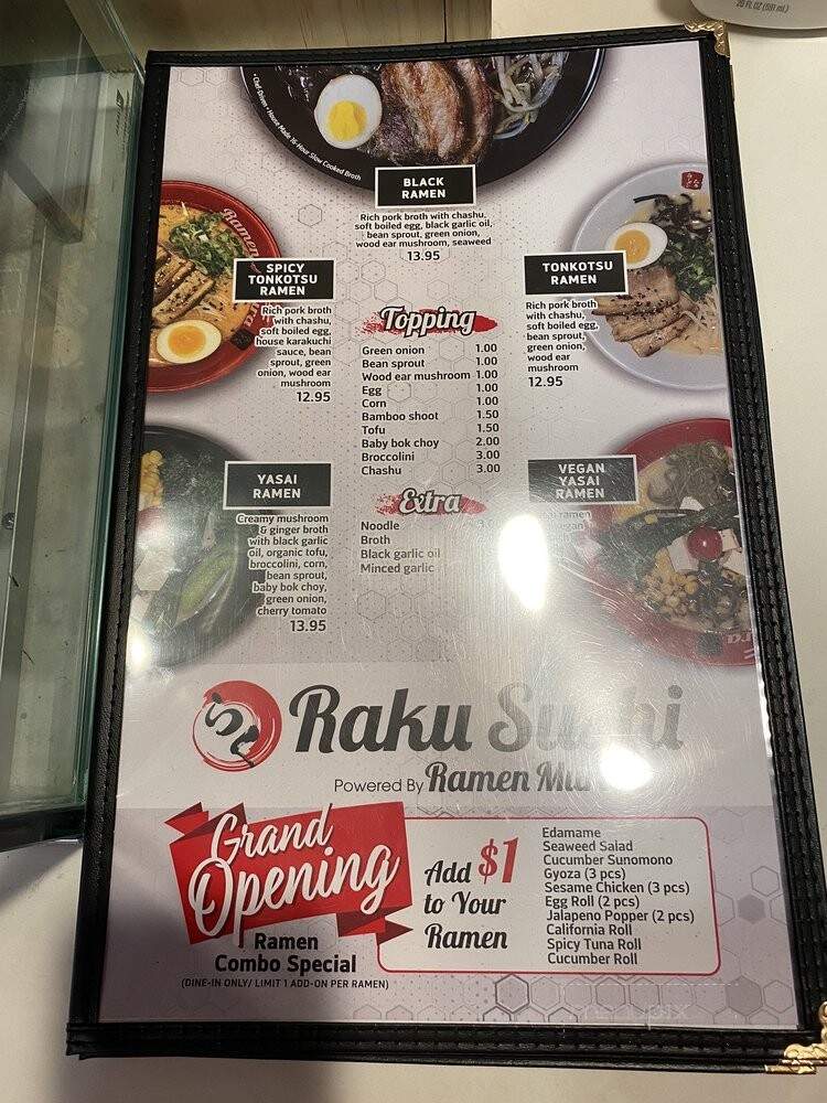 Raku Sushi & Teriyaki - Santa Ana, CA menu_pic