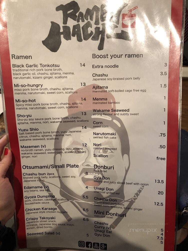 Ramen Hachi - Oxford, OH menu_pic