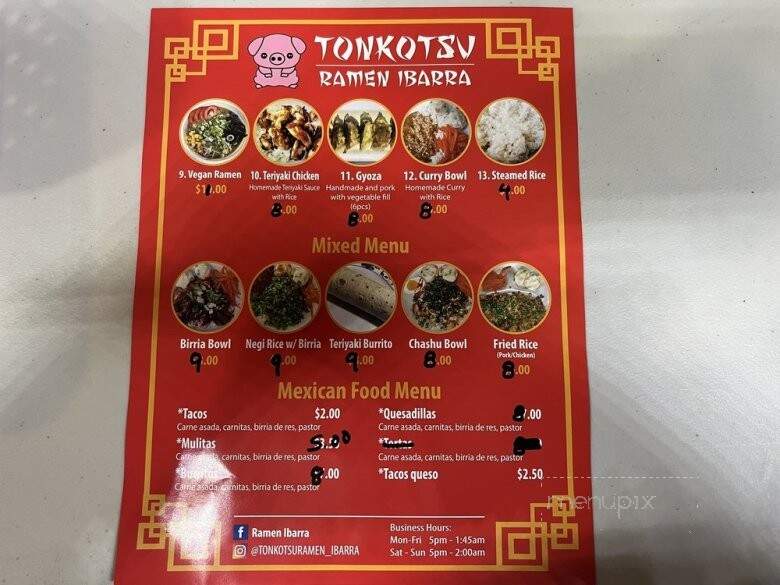 Ramen Ibarra - Carson, CA menu_pic