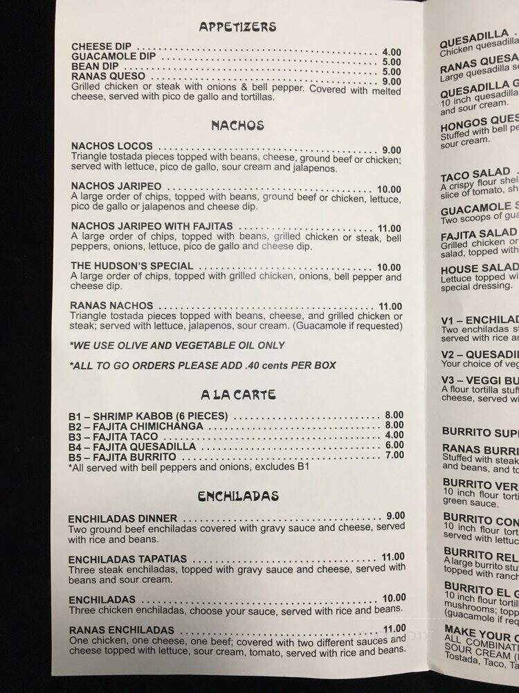 Ramas Mexican Restaurant - Lincoln, AL menu_pic
