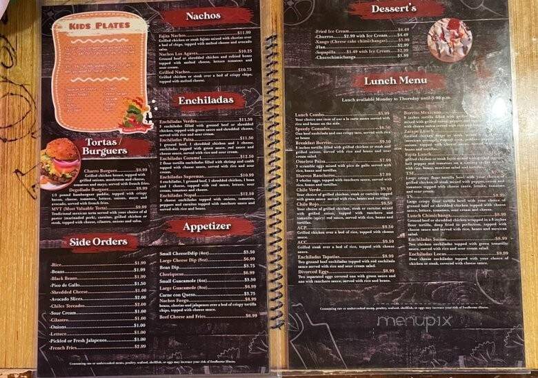 Rancho Los Agaves - Belle Fourche, SD menu_pic