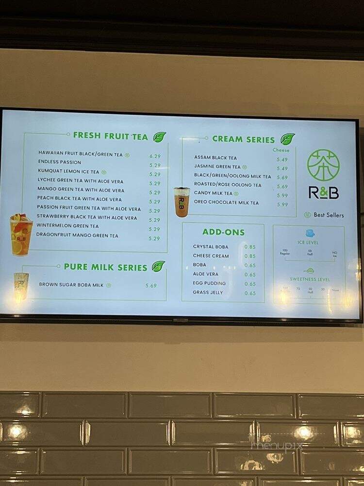 R&B Tea Rosemead - Rosemead, CA menu_pic