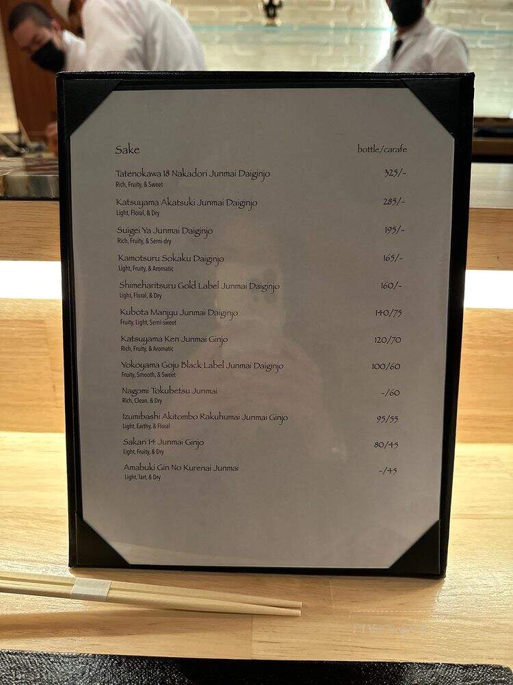 Rebel Omakase - Laguna Beach, CA menu_pic