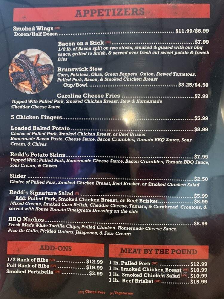 Redd's Smokehouse BBQ - Mechanicsburg, PA menu_pic