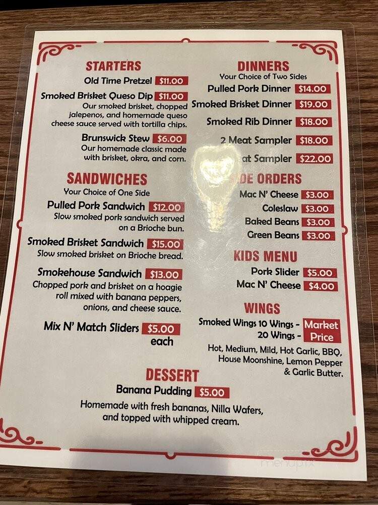 Red Eye's Git-N-Messy Smokehouse & Tavern - Sanford, FL menu_pic