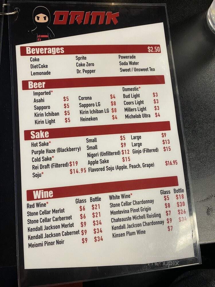 Red Ninja Sushi & Korean - Old Hickory, TN menu_pic