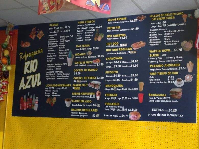 Refresqueria Rio Azul - Houston, TX menu_pic