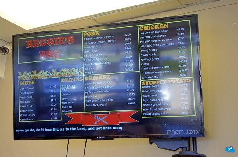 Reggie's BBQ - Clarksville, TN menu_pic