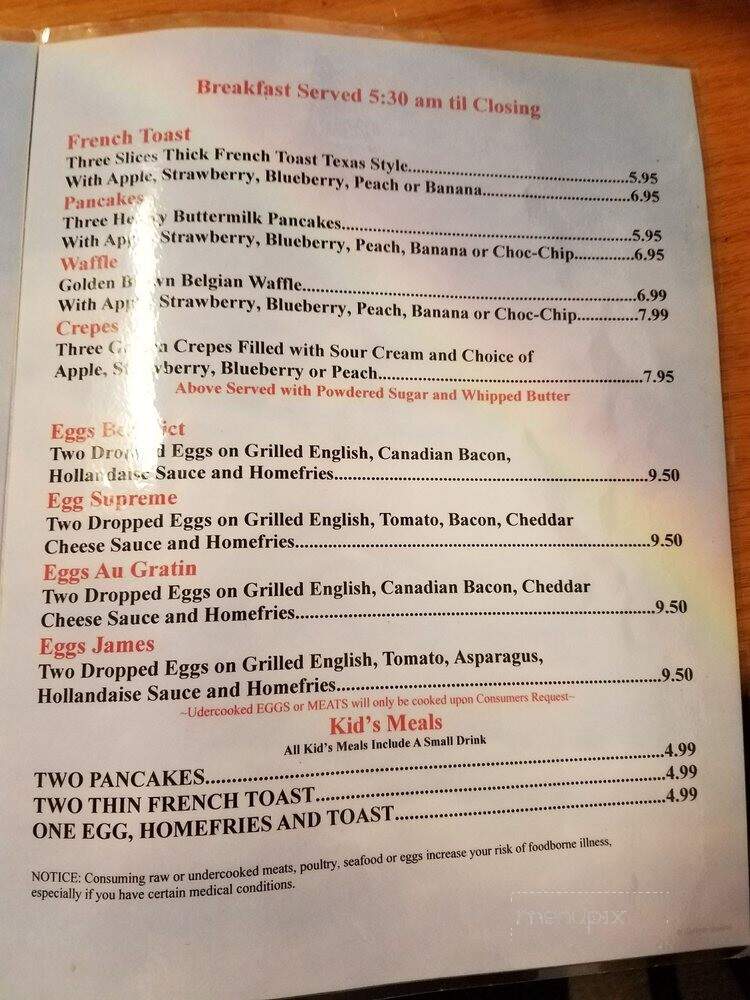 Reid's Steakhouse - Brockton, MA menu_pic