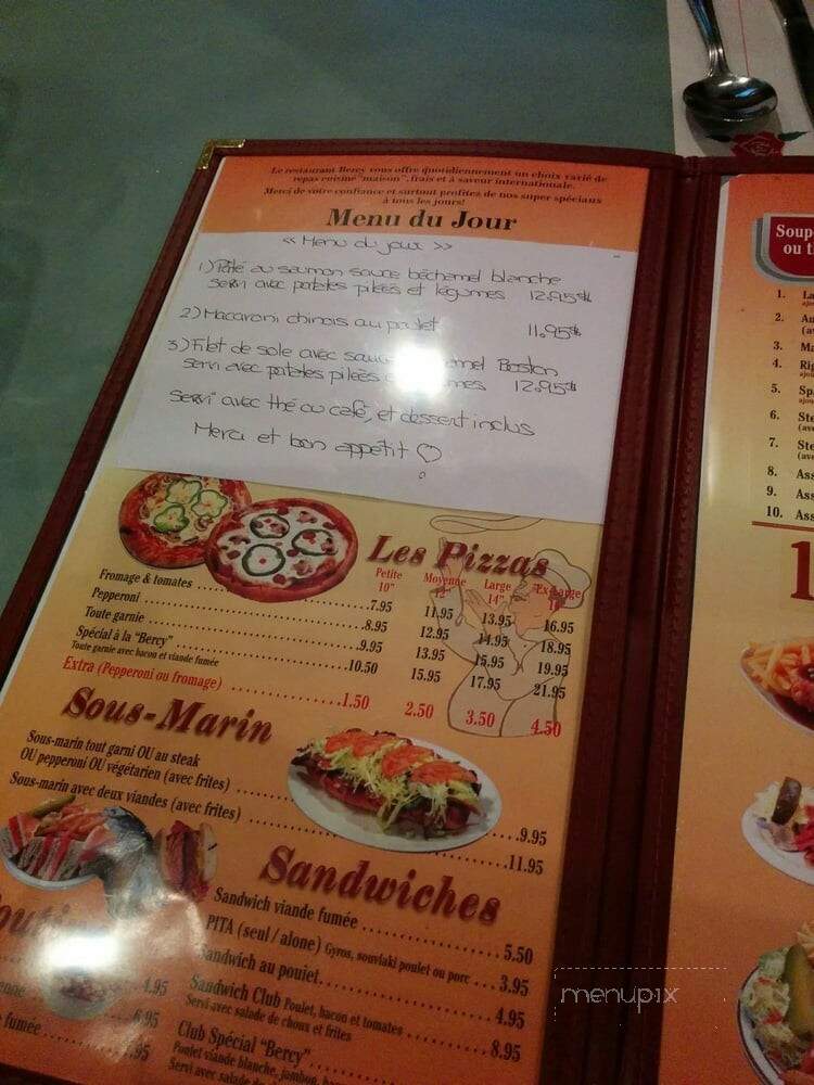 Restaurant Bercy - Montreal, QC menu_pic