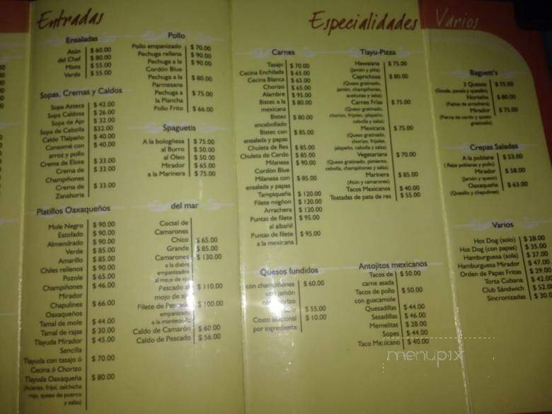Resto Mirador - Saint-Fortunat, QC menu_pic