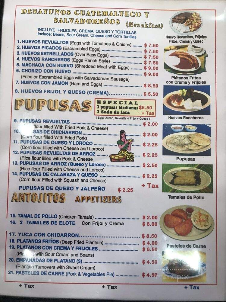 Restaurante Guatemalteco El Trebol - Los Angeles, CA menu_pic