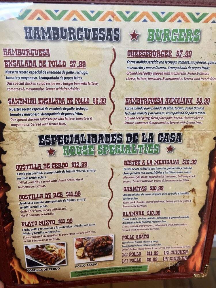 Restaurante Isabel - Richmond, VA menu_pic