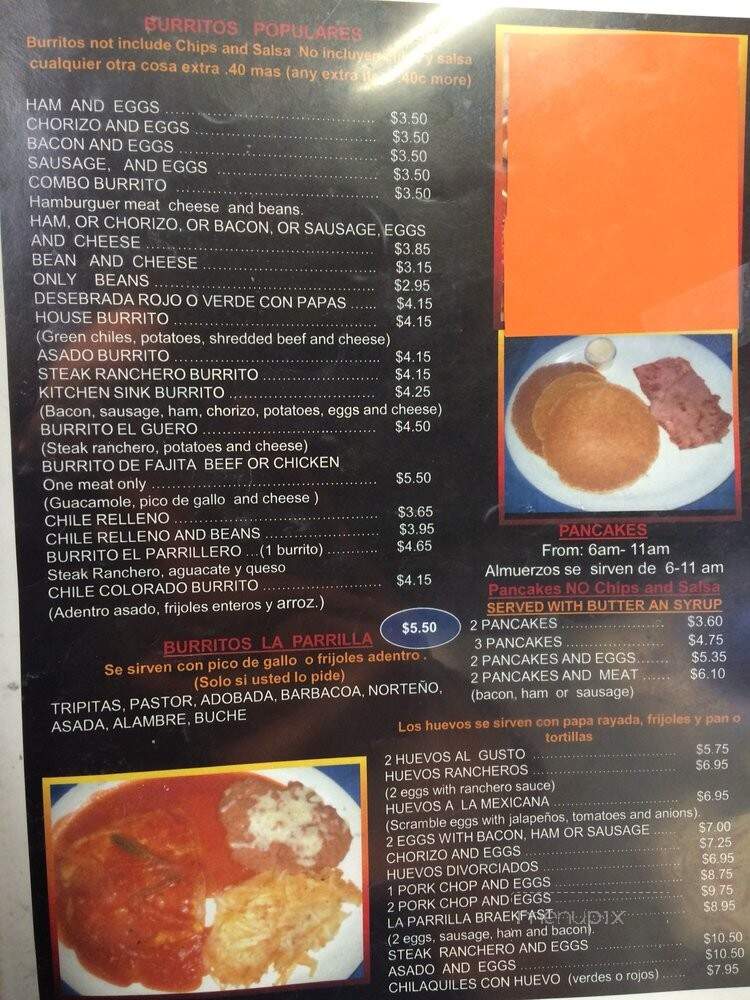 Tacos La Parrilla - Hobbs, NM menu_pic