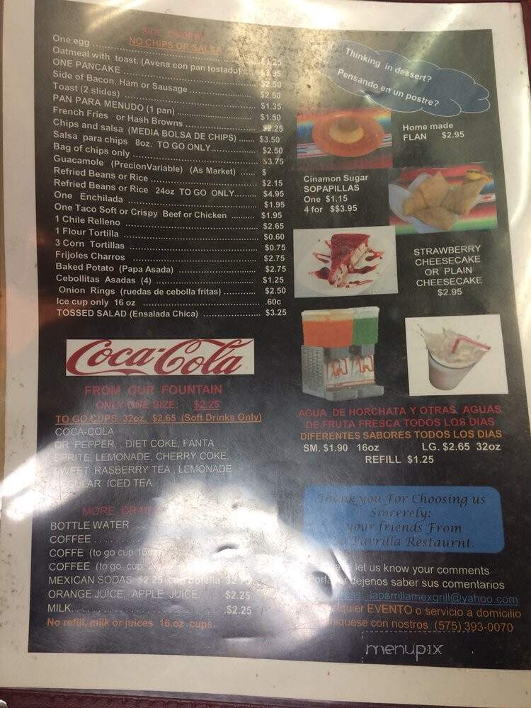 Tacos La Parrilla - Hobbs, NM menu_pic