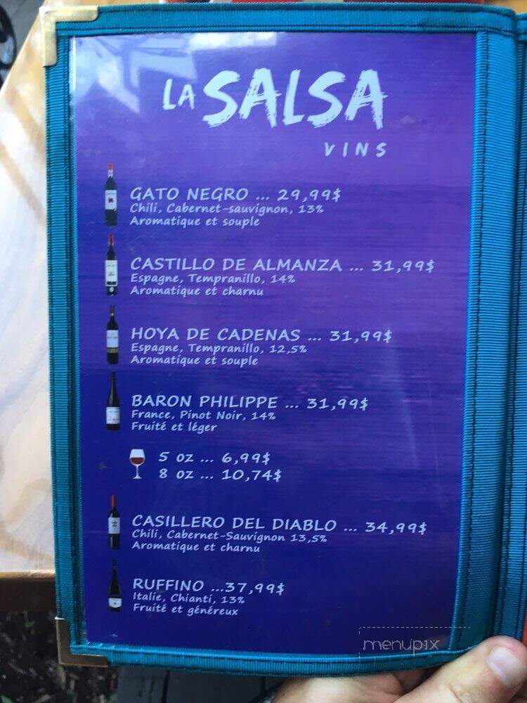 La Salsa - Quebec, QC menu_pic