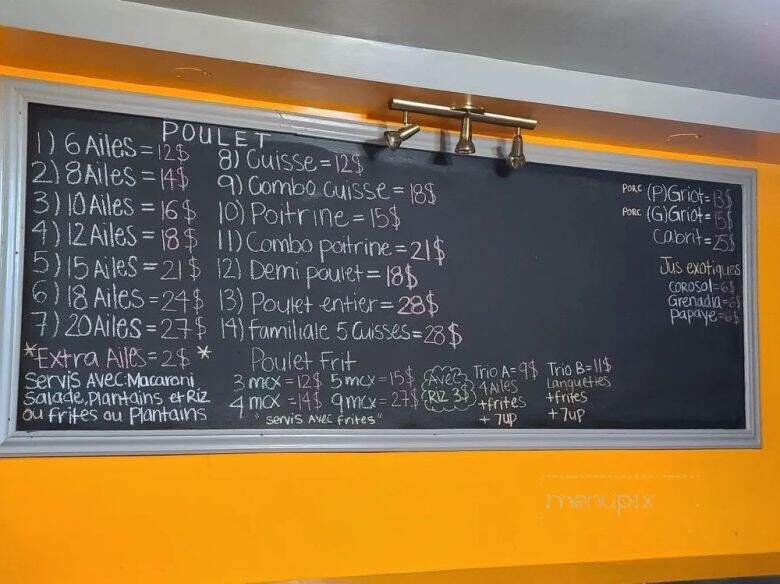 Restaurant Petit Sud - Montreal, QC menu_pic