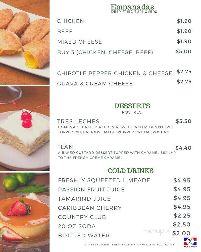 Rice & Beans - Salem, NH menu_pic