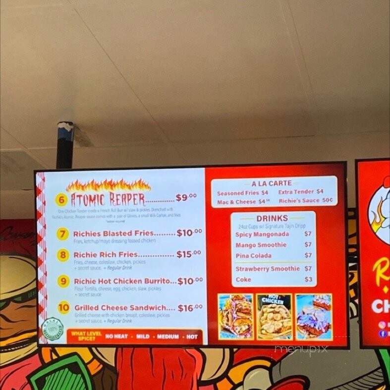 Richie's Hot Chicken - West Covina, CA menu_pic