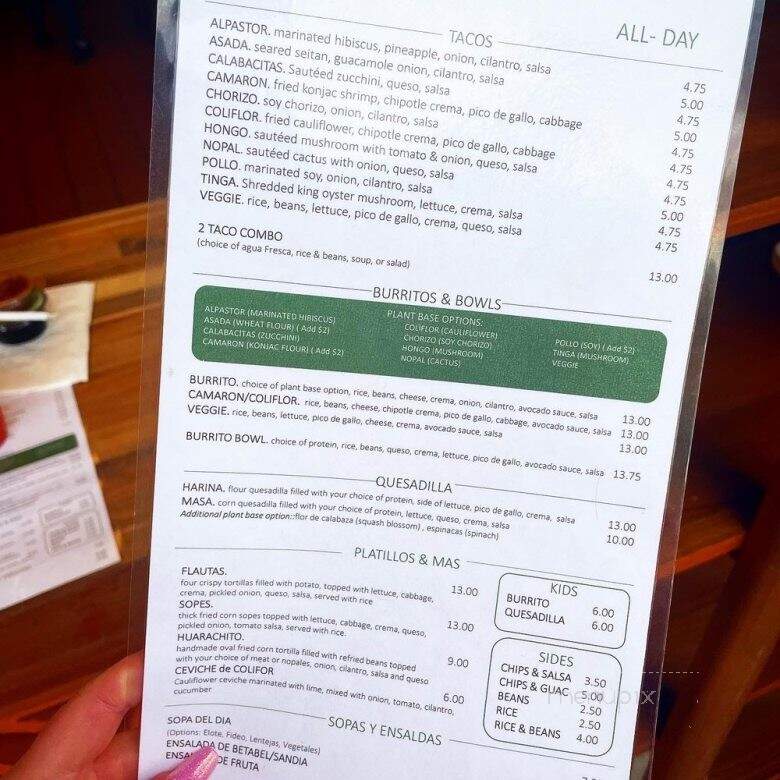 Rico Rico Vegano - Oakland, CA menu_pic