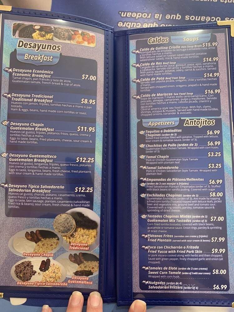 Rinconcito Chapin - Oakland, CA menu_pic