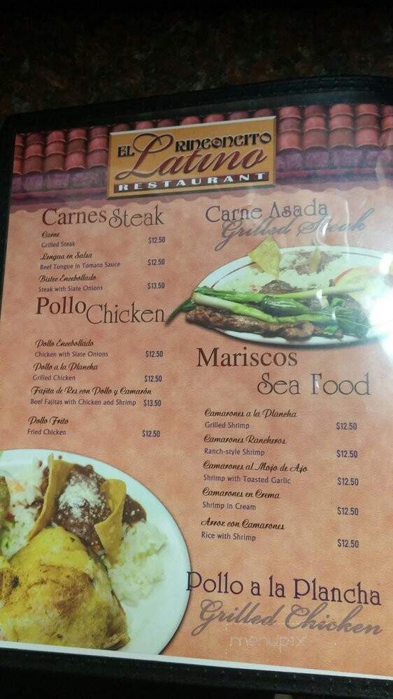 Rinconcito Latino - Fridley, MN menu_pic