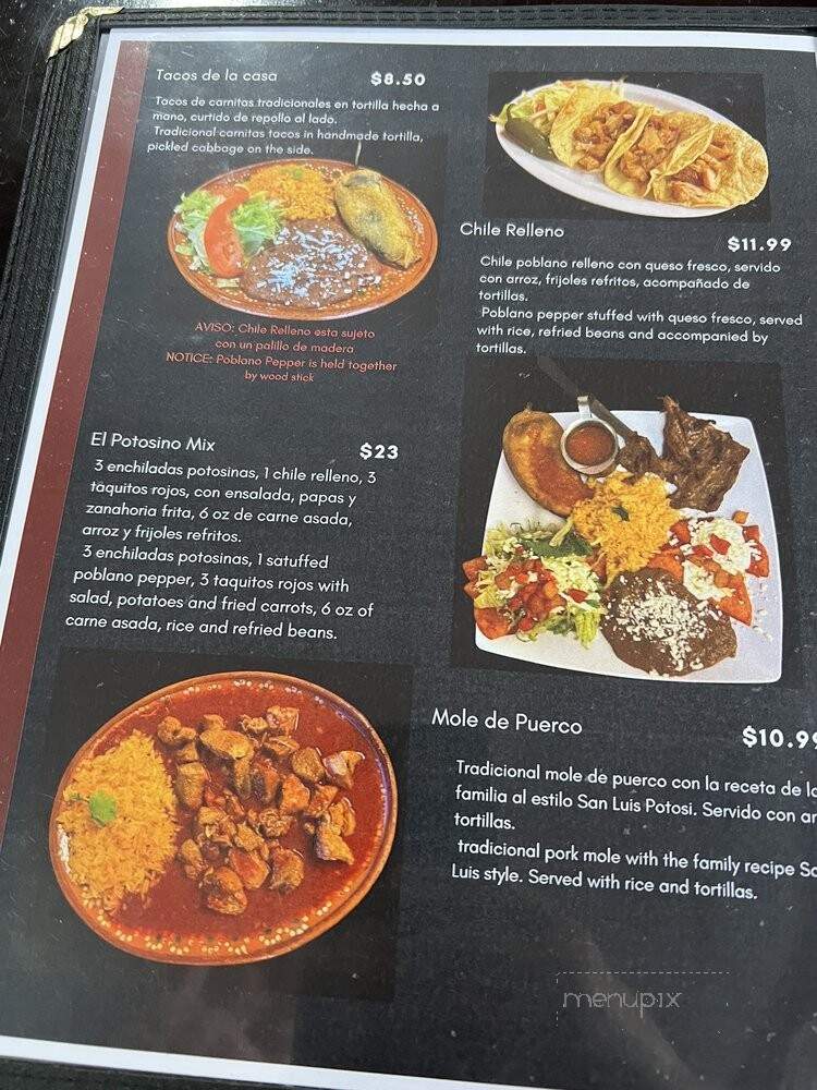 Rincon Potosino Mexican Restaurant - Balch Springs, TX menu_pic
