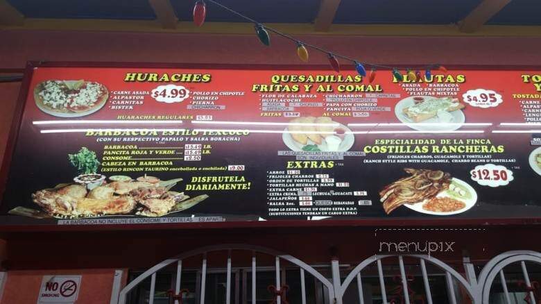 Rincon Taurino - La Puente, CA menu_pic