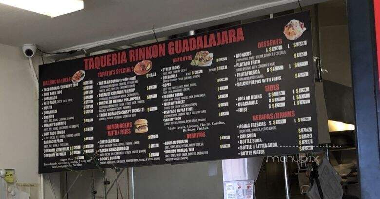 Rinkon Guadalajara - Hawthorne, CA menu_pic