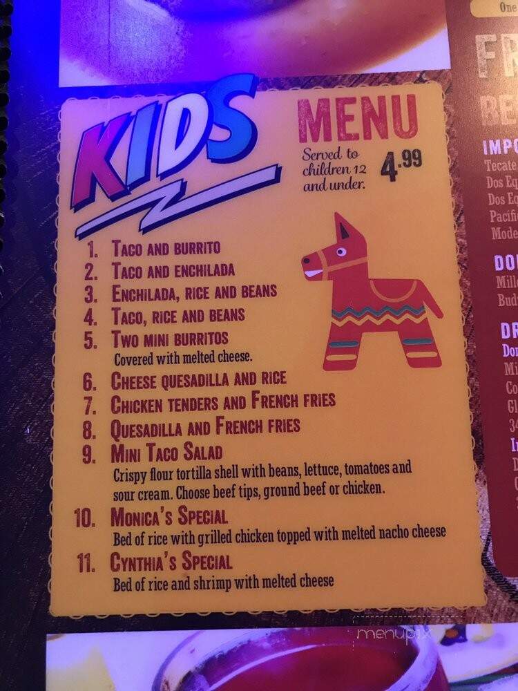 Chalupa Mexican Cuisine - Burnsville, NC menu_pic