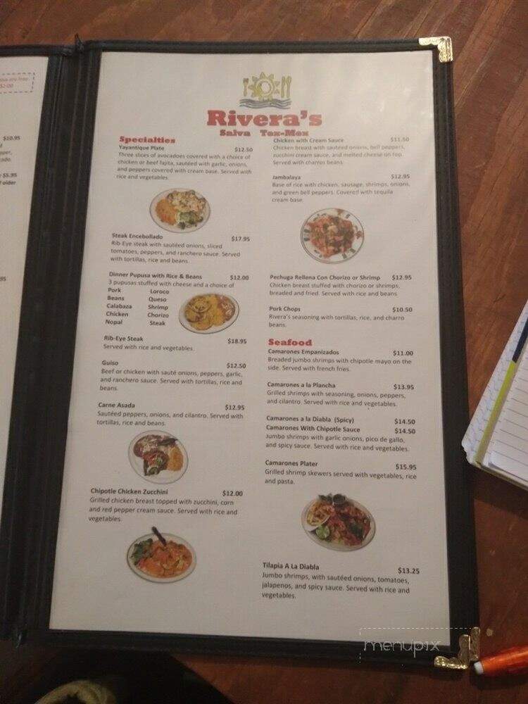 Rivera's Salva Tex-Mex - Farmersville, TX menu_pic