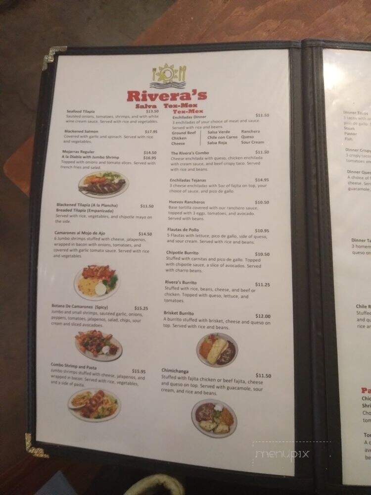 Rivera's Salva Tex-Mex - Farmersville, TX menu_pic