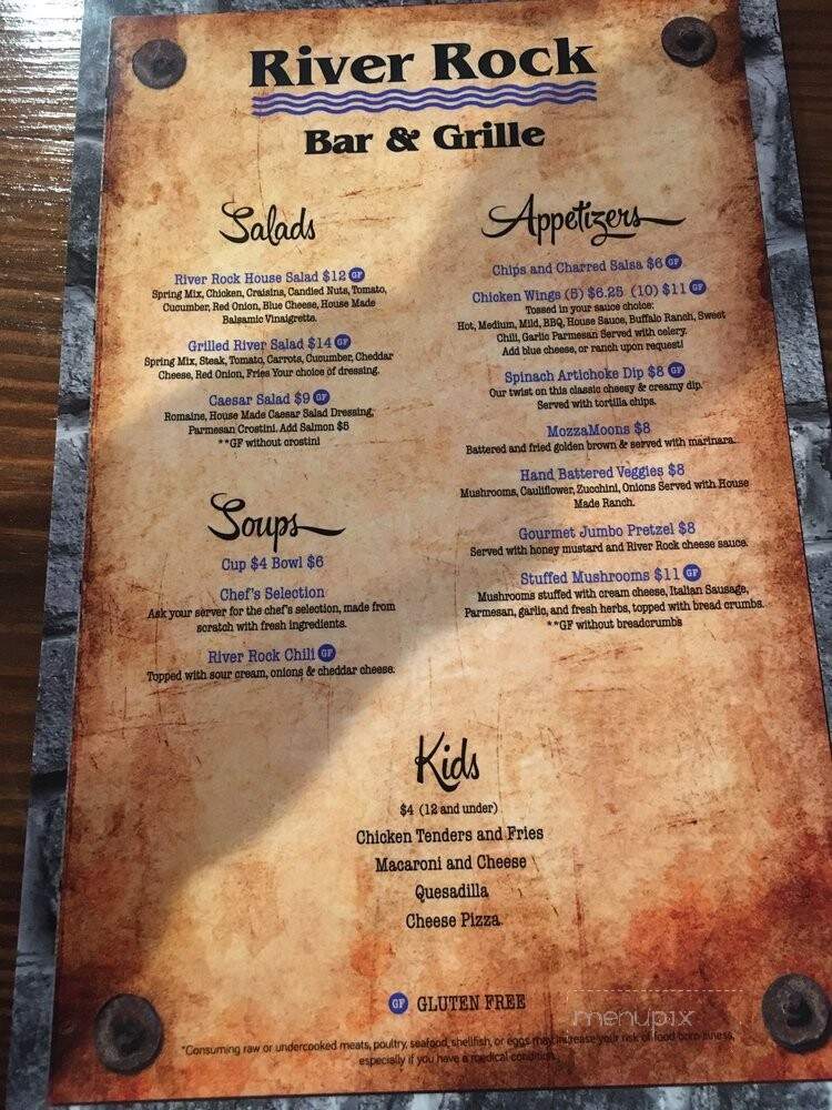 River Rock Bar & Grille - Piqua, OH menu_pic