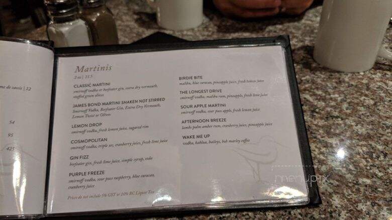 River's Edge The - - Harrison Mills, BC menu_pic