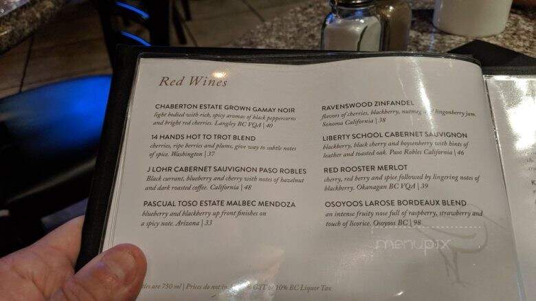 River's Edge The - - Harrison Mills, BC menu_pic