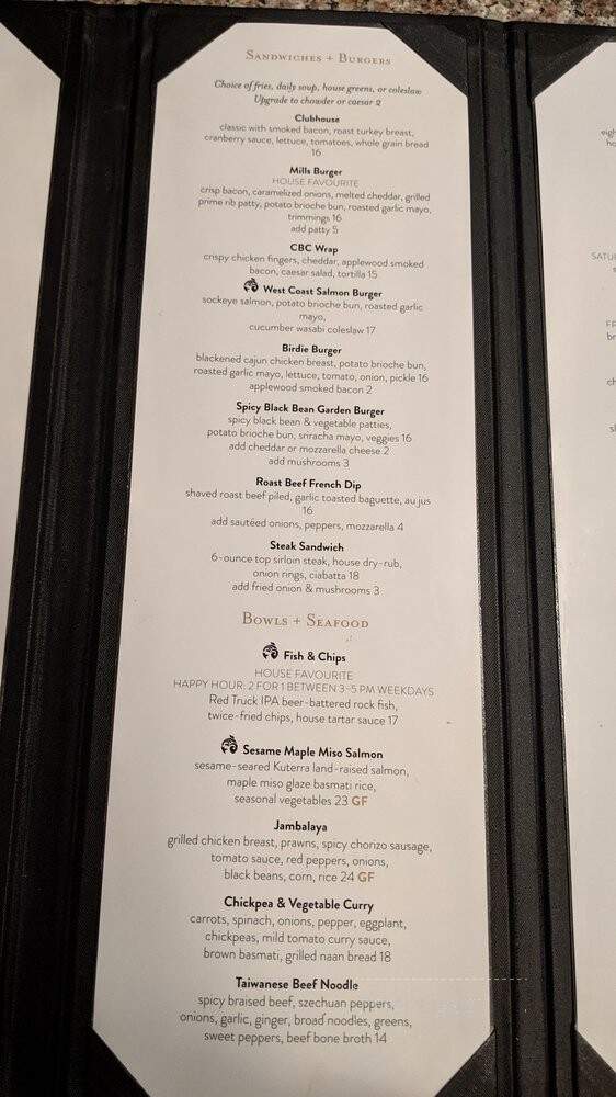 River's Edge The - - Harrison Mills, BC menu_pic