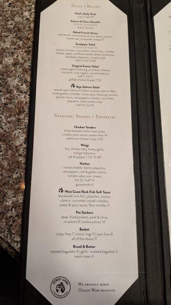 River's Edge The - - Harrison Mills, BC menu_pic