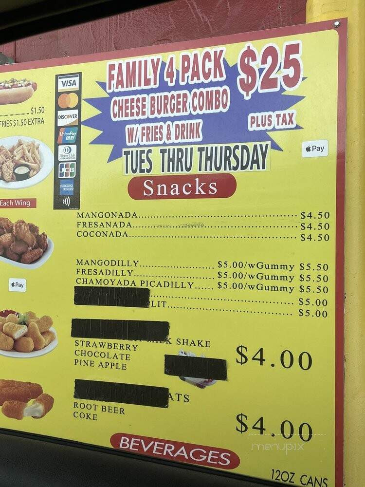 RJ's Snack Shack - San Antonio, TX menu_pic