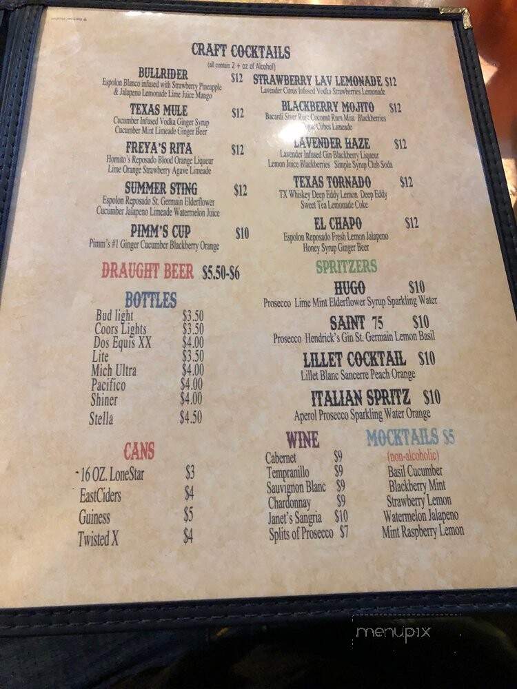 Roadrunners Kitchen & Spirits - Dripping Springs, TX menu_pic