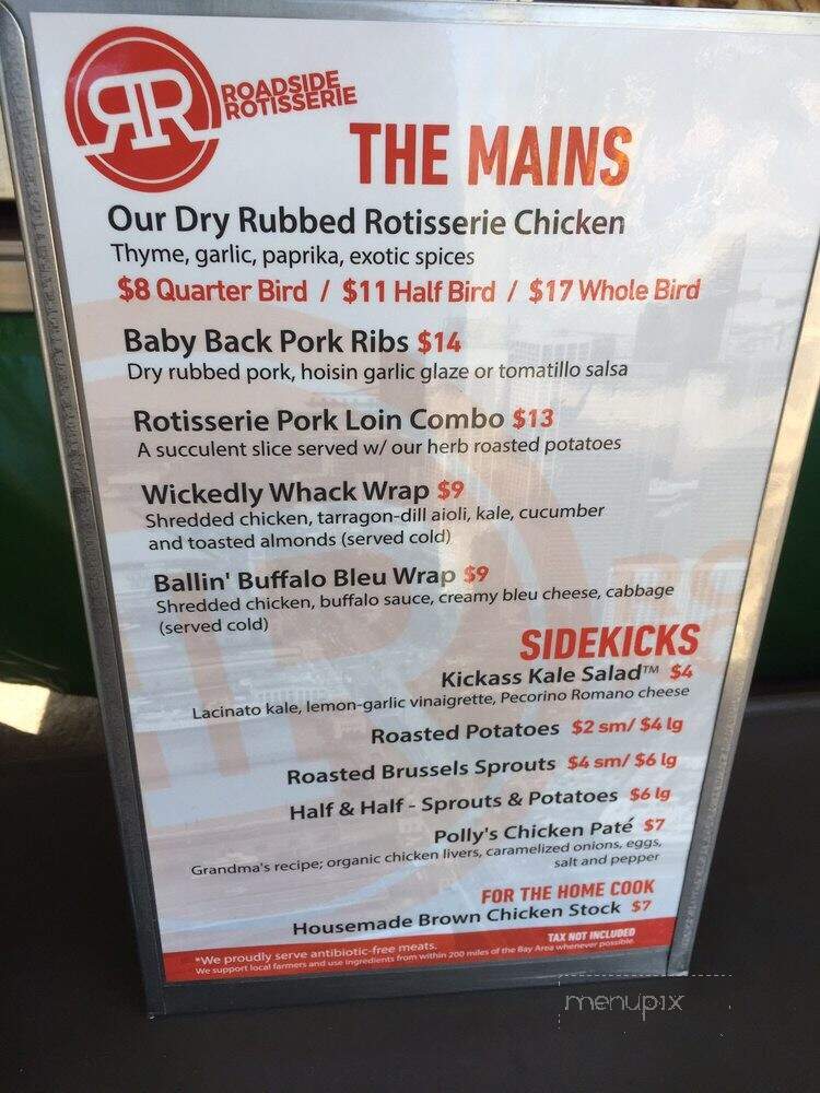 Roadside Rotisserie - San Francisco, CA menu_pic