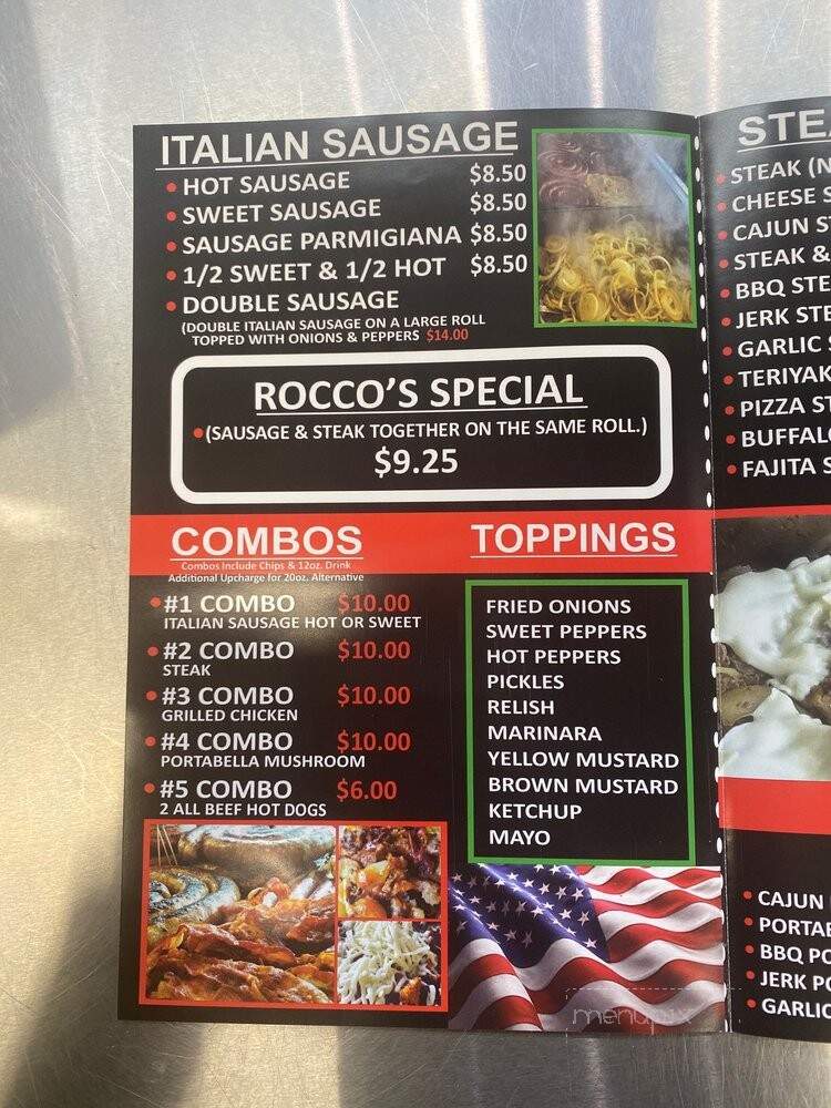 Rocco's Italian Sausage & Chesse Steaks - Philadelphia, PA menu_pic