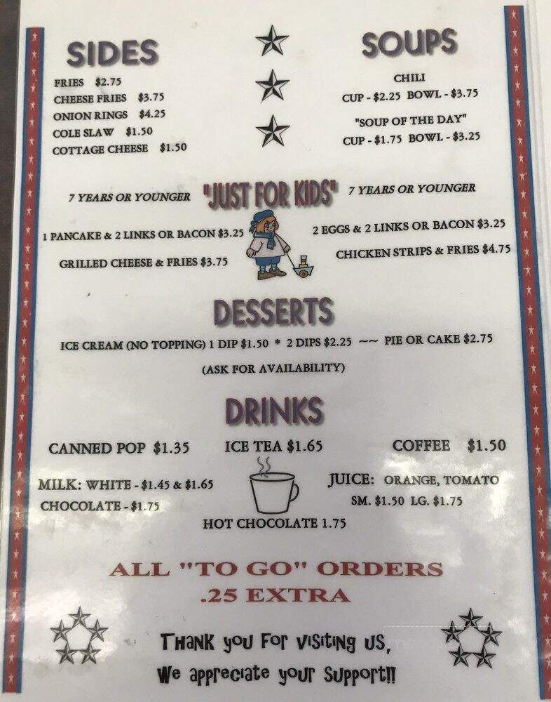 Hilltop Diner - Davenport, IA menu_pic