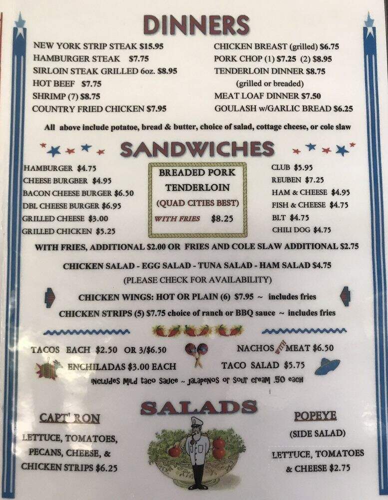 Hilltop Diner - Davenport, IA menu_pic