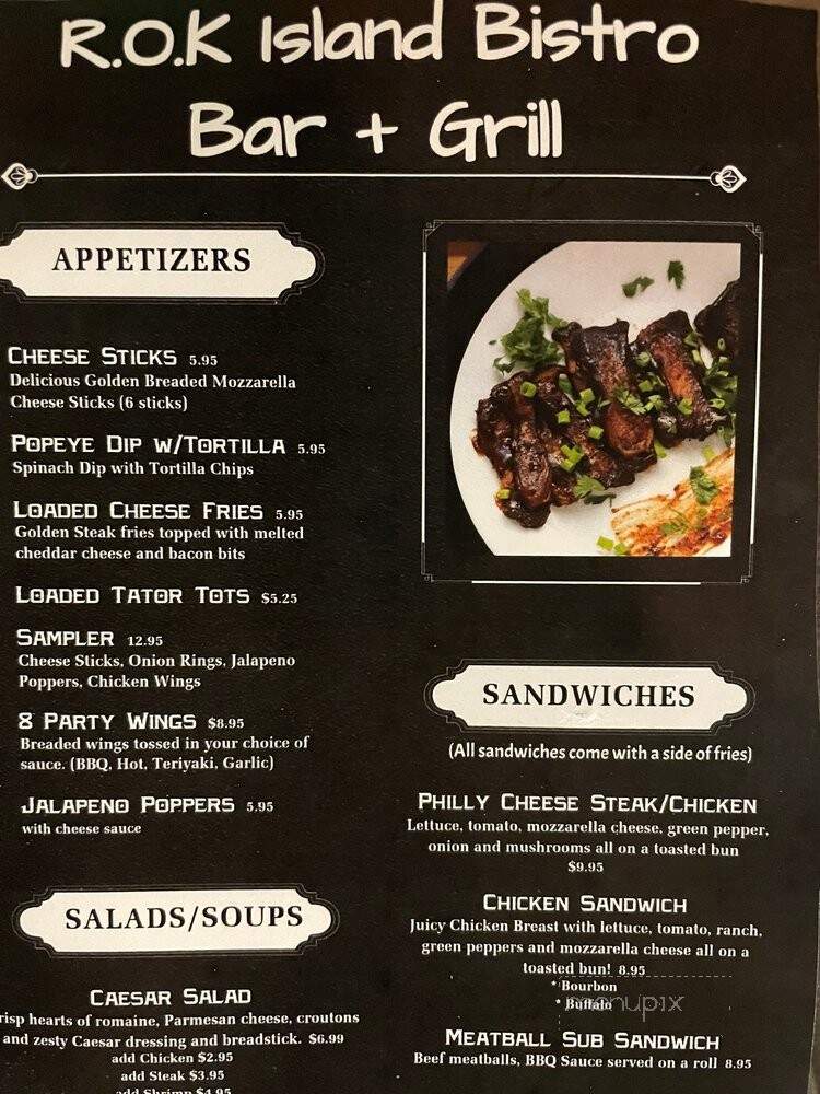 R.O.K Island Bistro - Glenwood, IL menu_pic