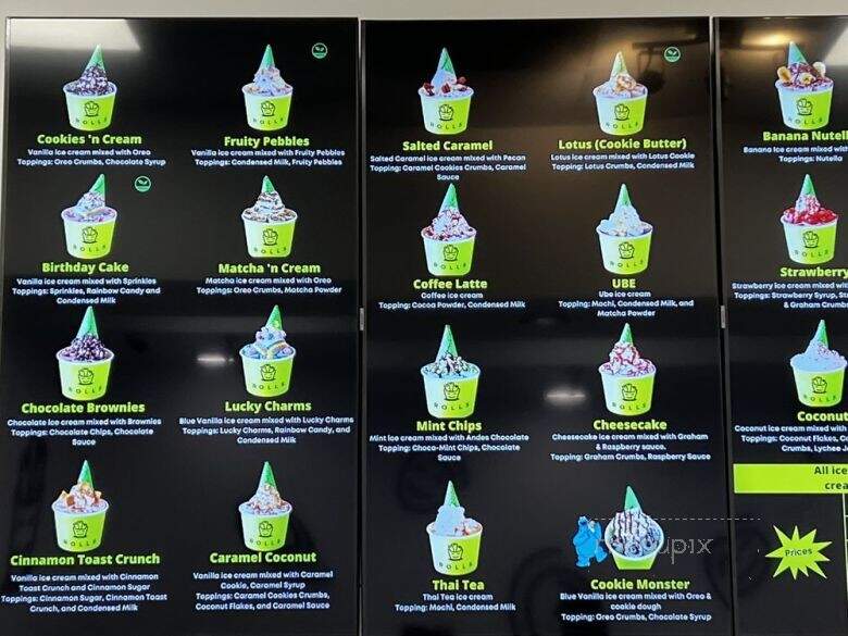 Rolls Ice Cream - Laguna Hills, CA menu_pic