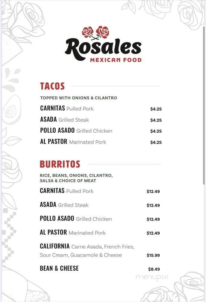 Rosales Mexican Food - Brian Head, UT menu_pic